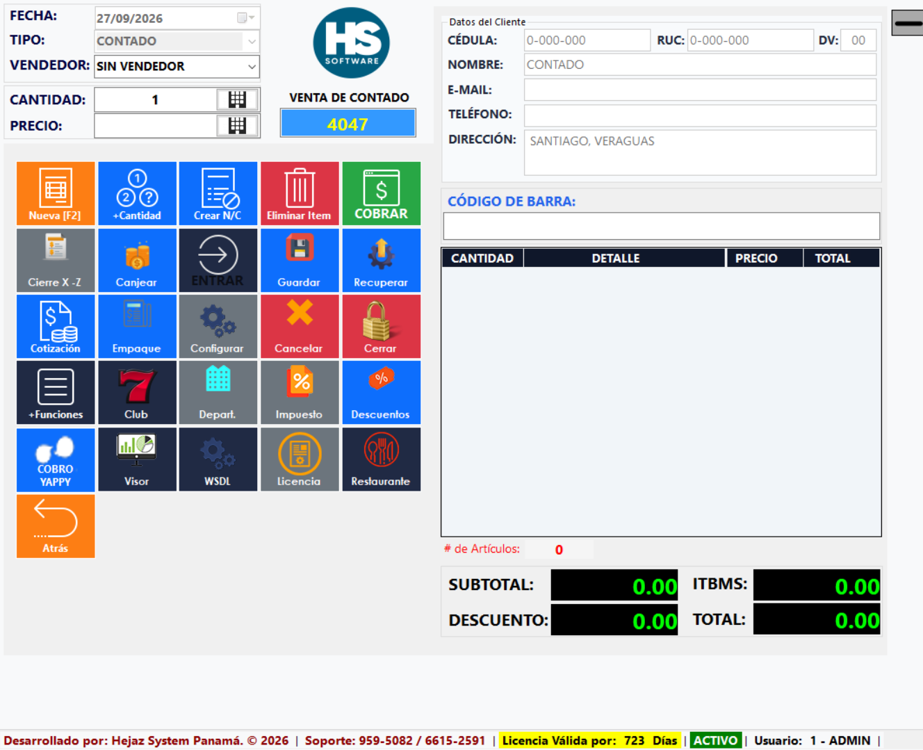 Punto de Venta HS Software